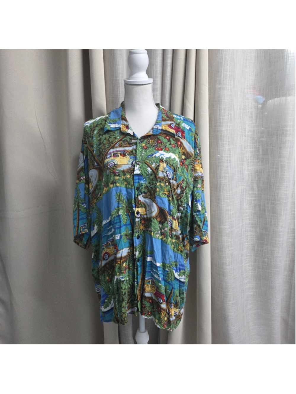 VTG Ron Anderson Kahala Hawaiin Dogs Woody Palm Trees Size XXL